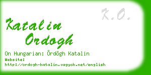katalin ordogh business card