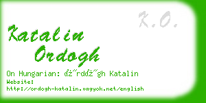 katalin ordogh business card